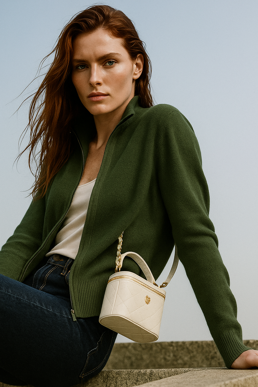 Jean | Wool Zip-Up Cardigan for Women