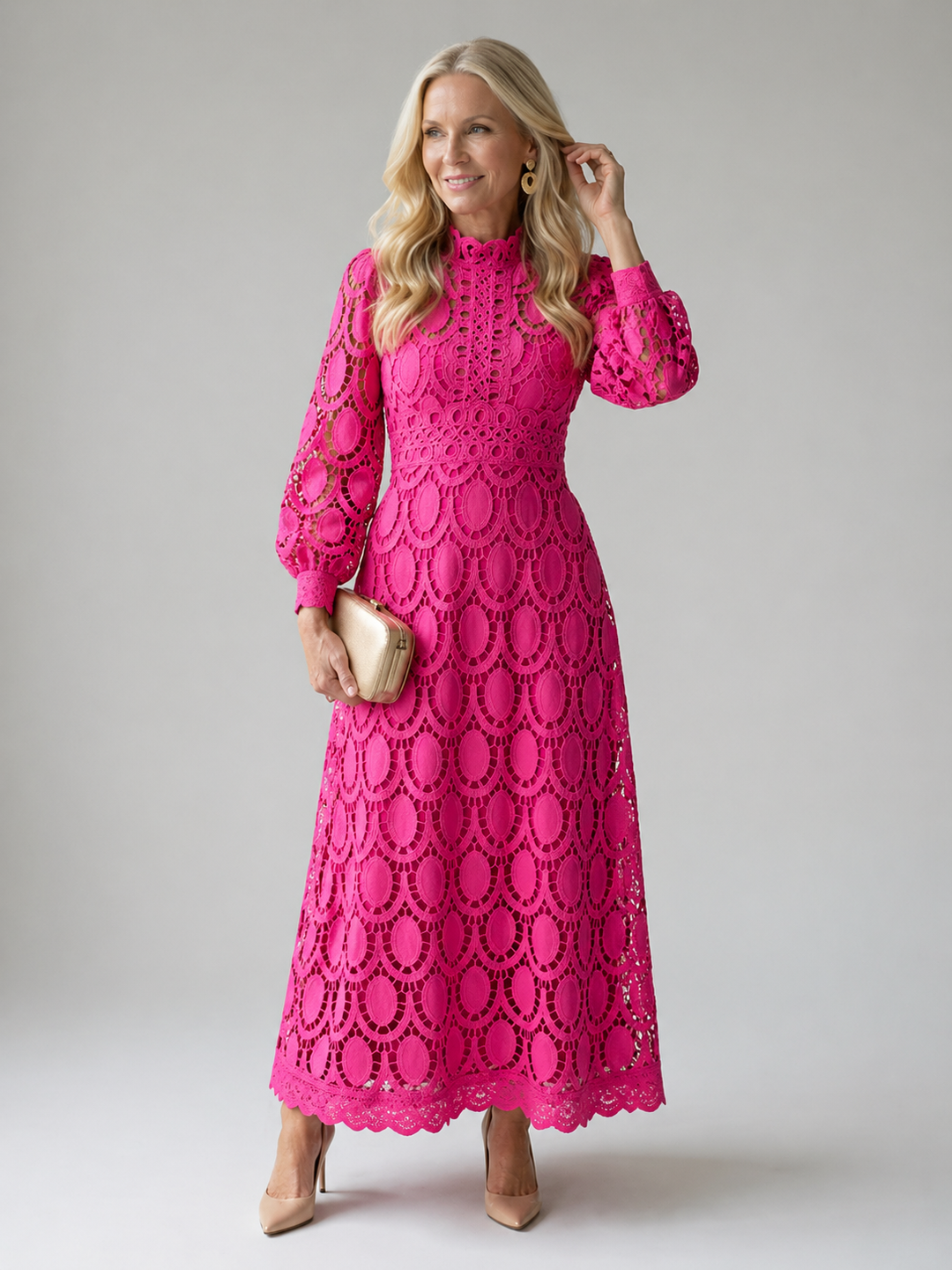 Eloah - Elegant Lace Midi Dress
