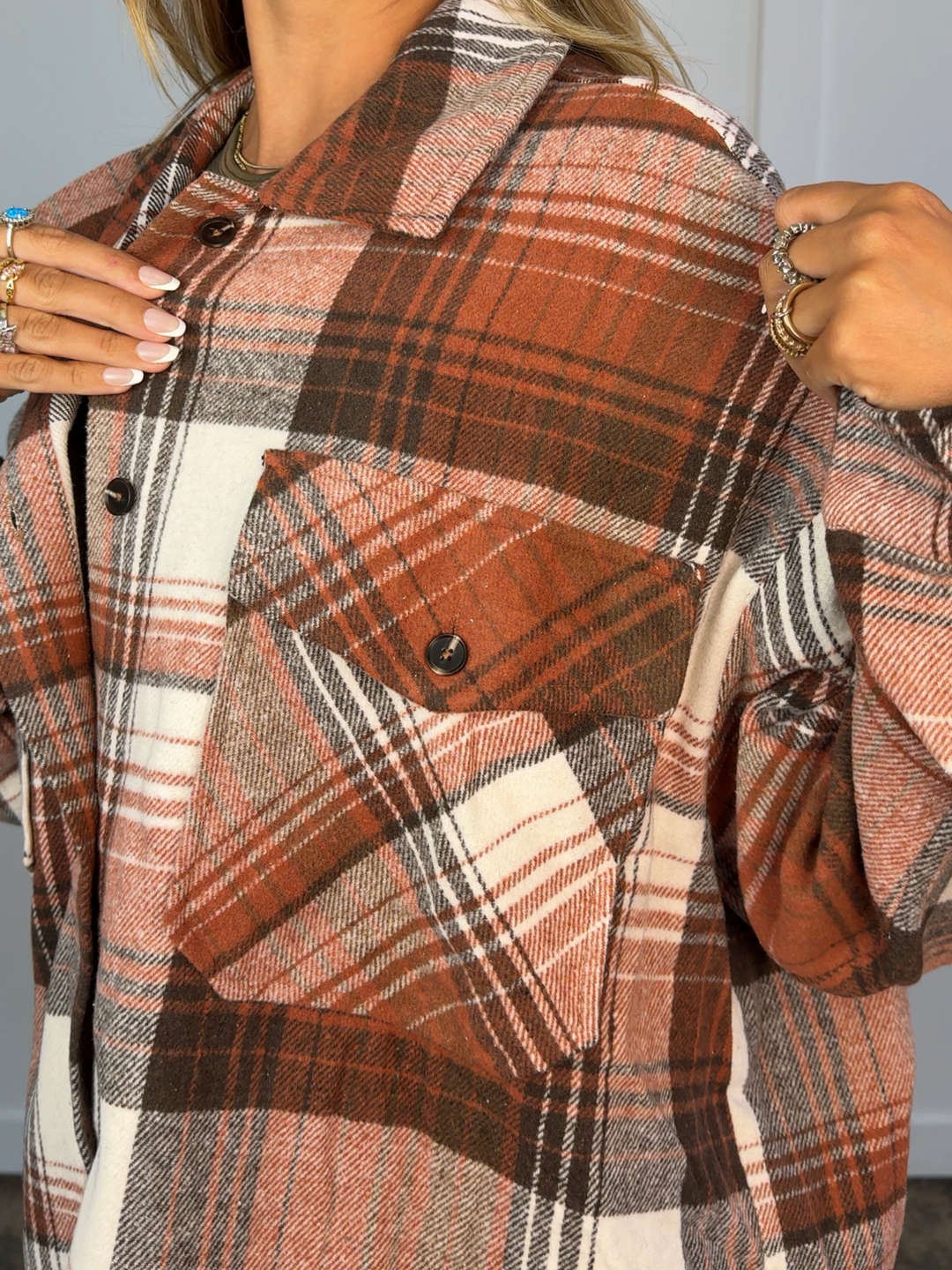 Laylie Plaid Flannel – Oversized Long Sleeve