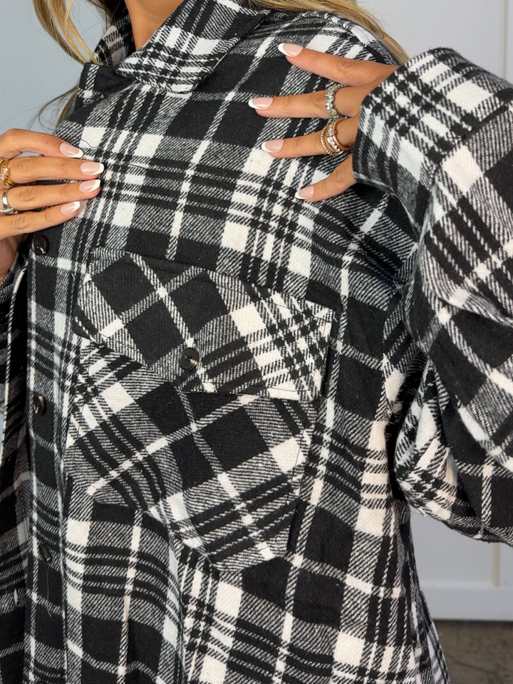 Laylie Plaid Flannel – Oversized Long Sleeve