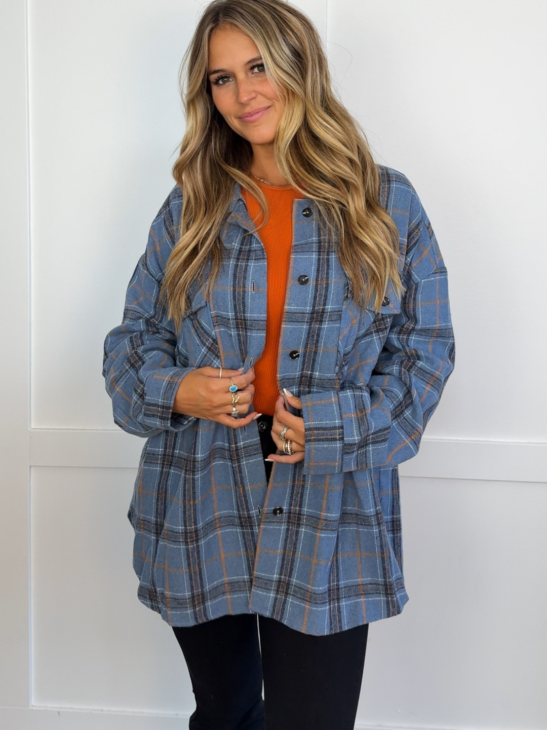 Laylie Plaid Flannel – Oversized Long Sleeve