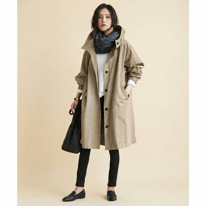 Angelika Trench Coat Oversized Hooded