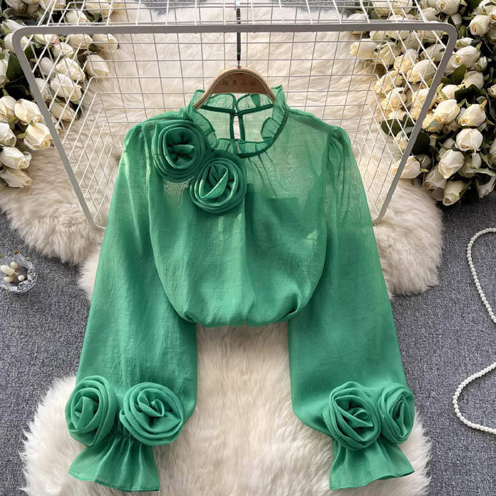 Georgia | Women’s Elegant Spring Belly Cover Blouse
