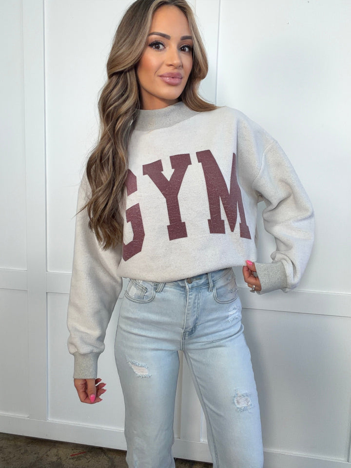 Tilly Pilates/Gym Reversible Oversized Mockneck Crew