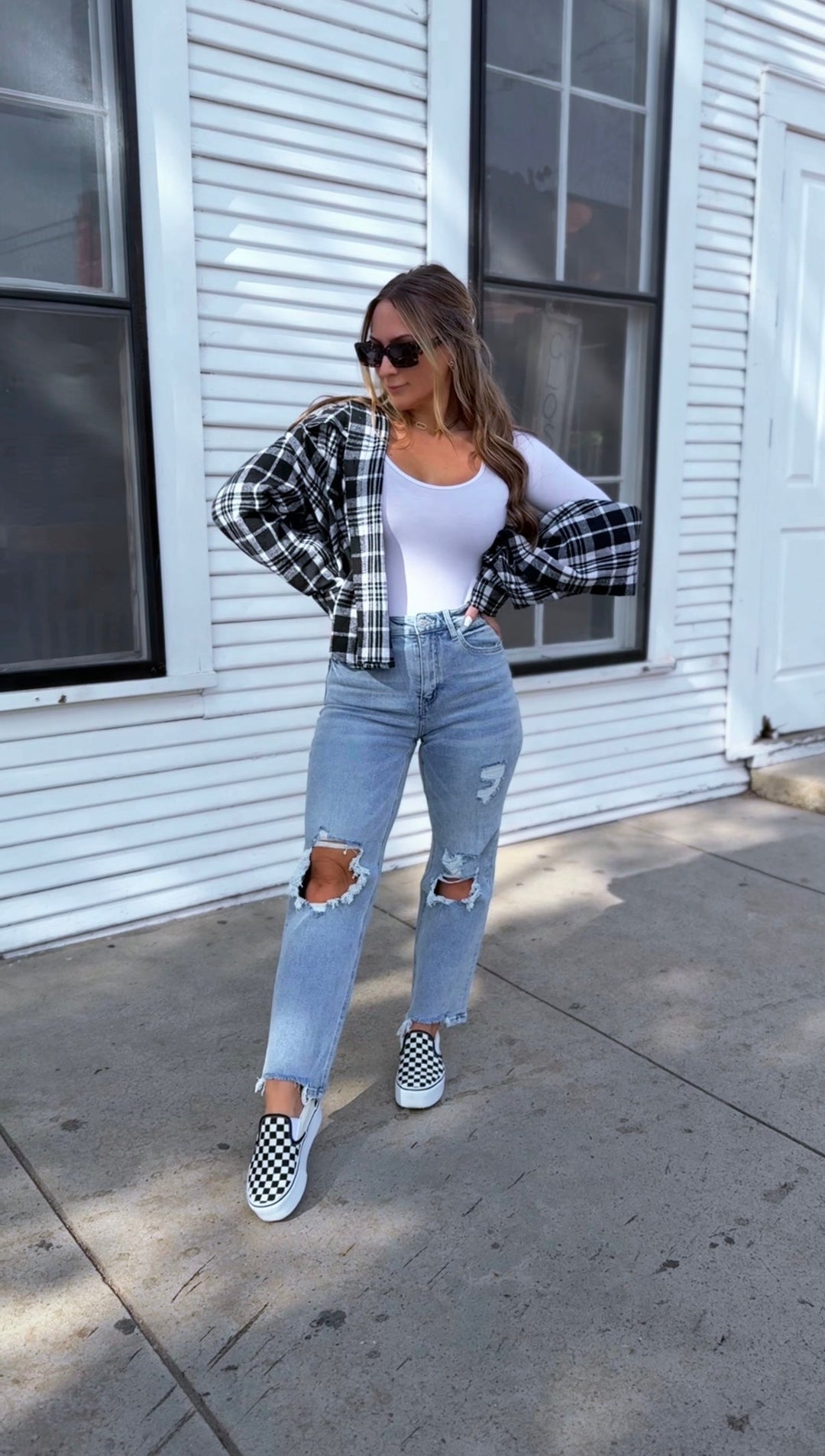 Laylie Plaid Flannel – Oversized Long Sleeve