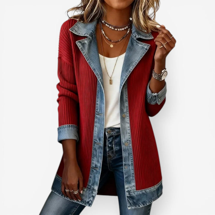 Emilia™ - Blazer in blended denim