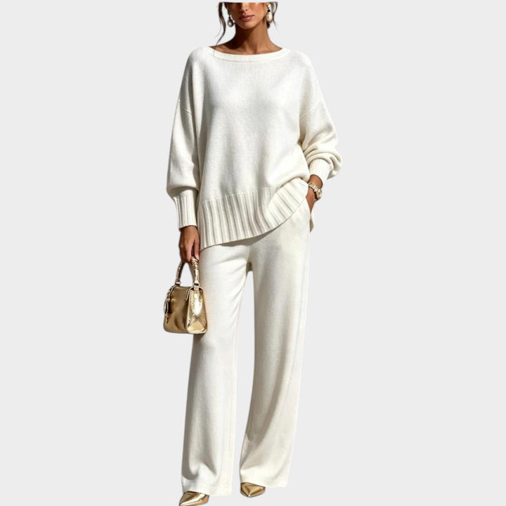 Women’s Two Piece Knit Set Sweater Wide Leg Pants