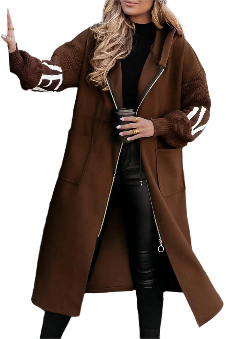 Madeleine™ | Long Hooded Weather-Resistant Coat