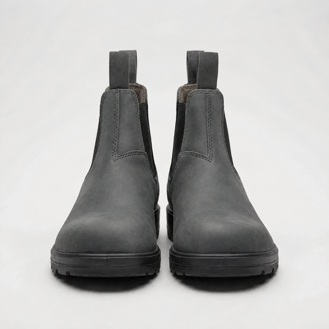 Women’s Leather Chelsea Boots with Elastic Gore and Pull-Tab
