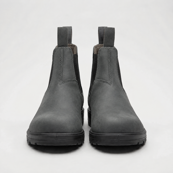 Women’s Leather Chelsea Boots with Elastic Gore and Pull-Tab